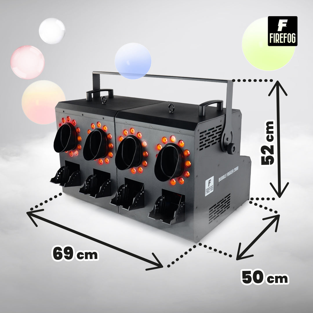 Firefog BUBBLE FOGGER 2000 máquina de niebla y burbujas con LED y DMX