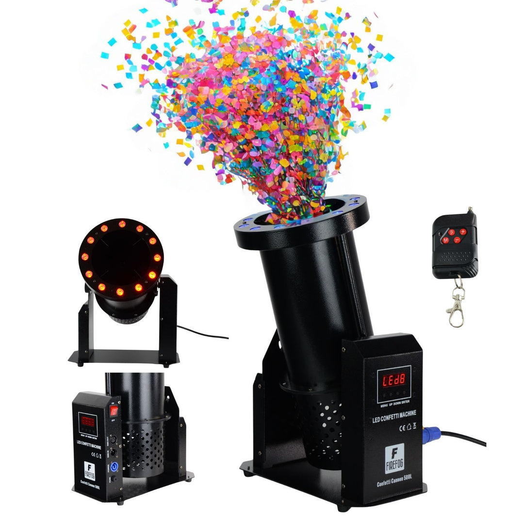 Firefog Confetti Cannon 500L cañón de confeti con LED y DMX