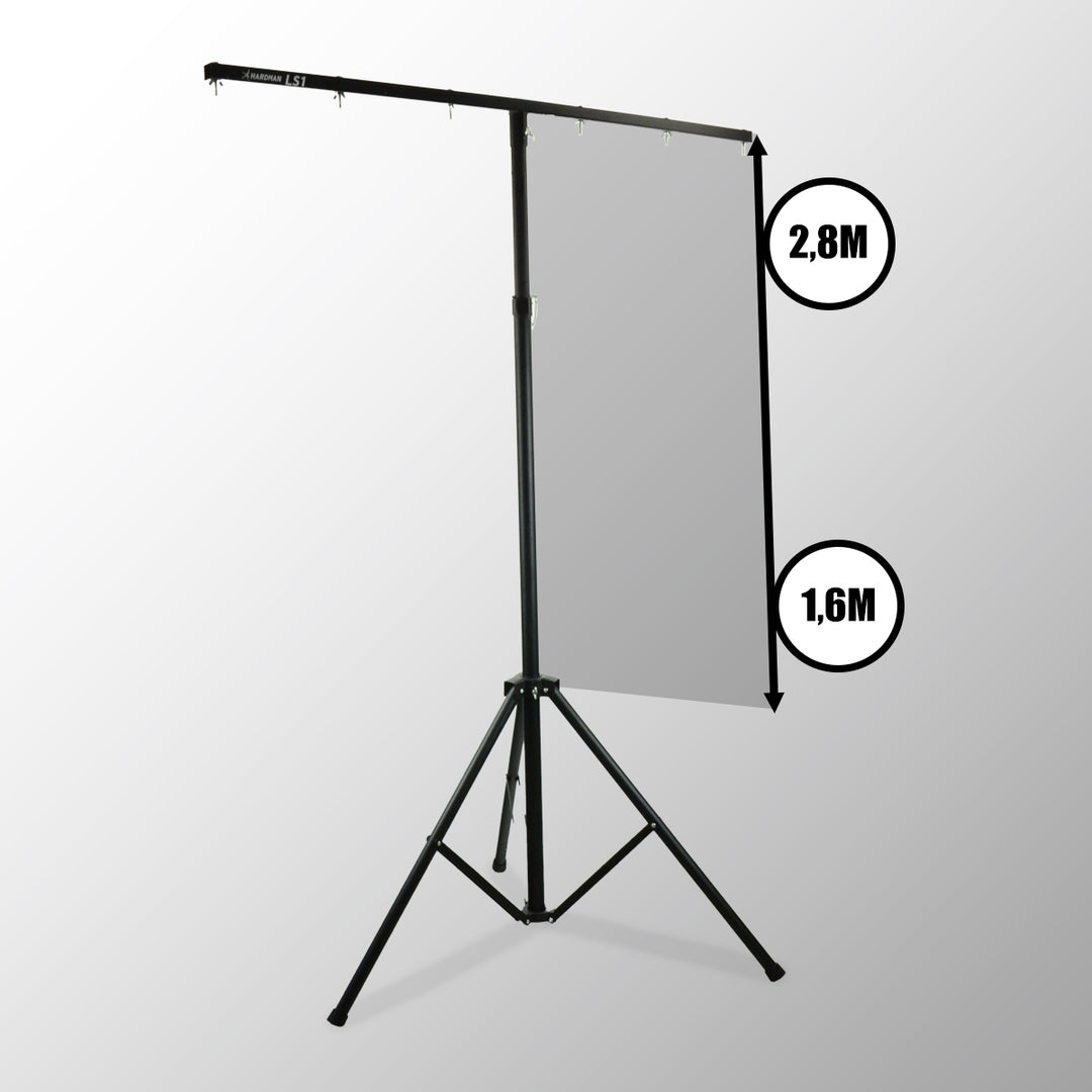 Hardman LS1 soporte de iluminación con barra transversal, de 1,6 a 2,8 m, 45 kg