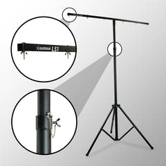 Hardman LS1 soporte de iluminación con barra transversal, de 1,6 a 2,8 m, 45 kg