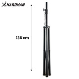 Hardman HLS2 soporte de iluminación con T-bar, 2,5 m, 70 kg, negro
