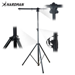Hardman HLS2 soporte de iluminación con T-bar, 2,5 m, 70 kg, negro