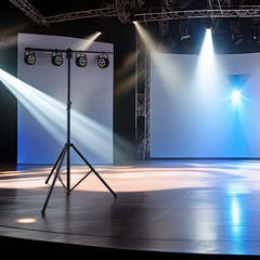 Soporte de iluminación Hardman HLS3 con barra en T y pasador automático, 2,5 m
