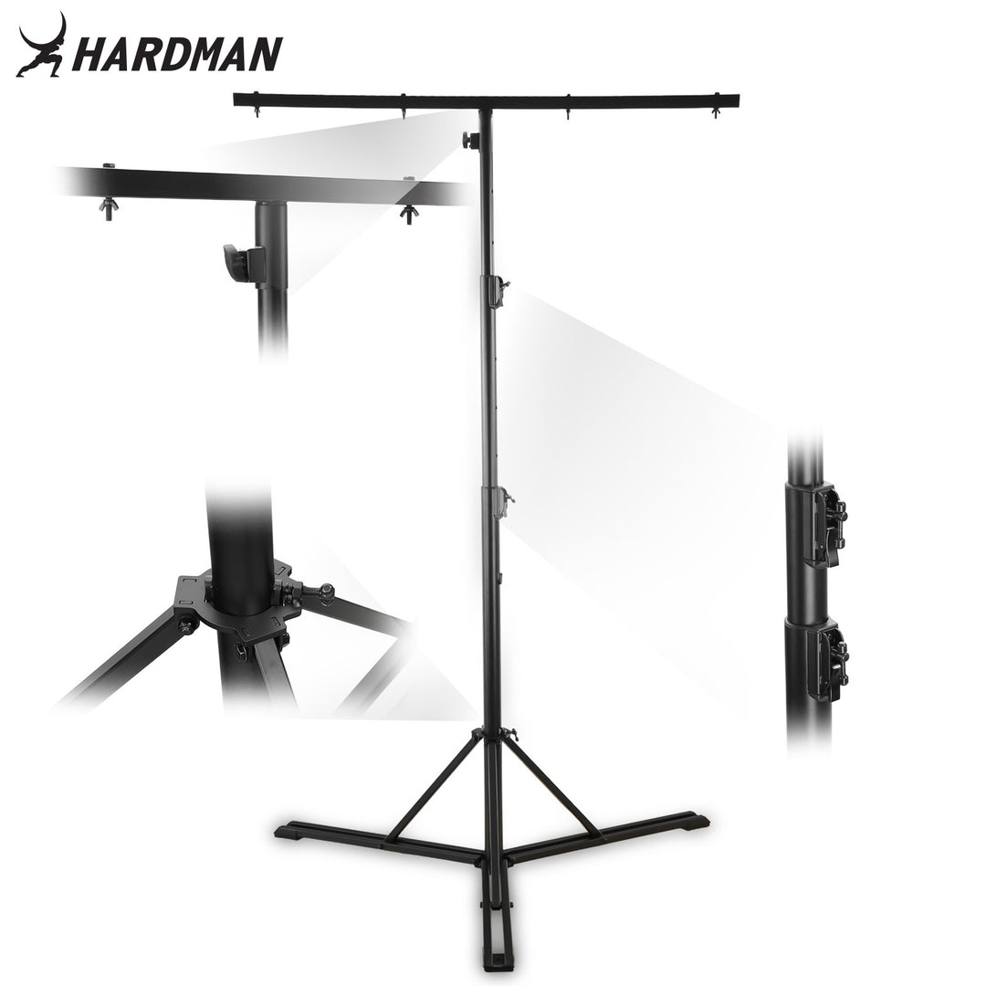 Soporte de iluminación Hardman HLS13 con T-bar y bolsa, 3 m, 70 kg