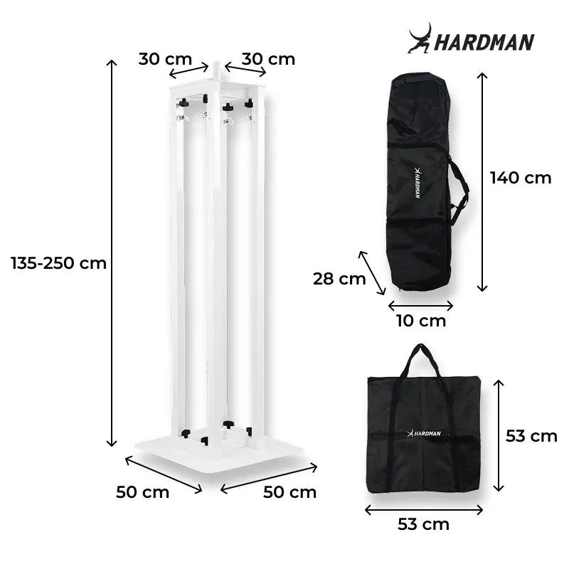 Hardman PTS24W tótem, blanco, 135-250 cm