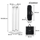 Hardman PTS24W tótem, blanco, 135-250 cm