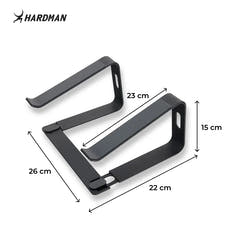 Hardman LSR2 – Soporte plegable para portátil de aluminio, negro