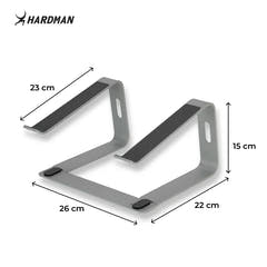 Hardman LSR2 – Soporte plegable para portátil de aluminio, plateado