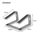 Hardman LSR2 – Soporte plegable para portátil de aluminio, plateado