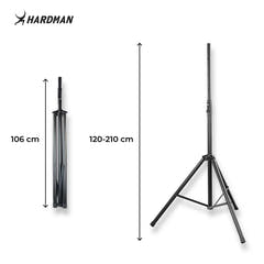 Hardman HLK58 soporte de columna, de 1,2 a 2,1 m, 70 kg