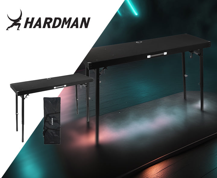 Hardman DTS1 mesa DJ plegable, 154 x 52 cm, con bolsa