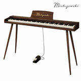 Mielczewski digitalpiano con patas metálicas, marrón