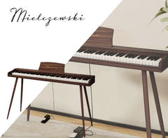 Mielczewski digitalpiano con patas metálicas, marrón