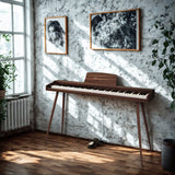 Mielczewski digitalpiano con patas metálicas, marrón
