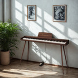 Mielczewski digitalpiano con patas metálicas, marrón