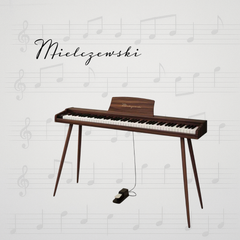 Mielczewski digitalpiano con patas metálicas, marrón