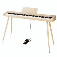 Mielczewski digitalpiano con patas de metal, beige