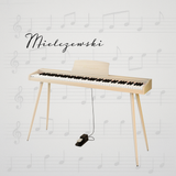 Mielczewski digitalpiano con patas de metal, beige