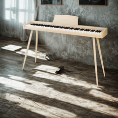 Mielczewski digitalpiano con patas de metal, beige