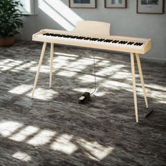 Mielczewski digitalpiano con patas de metal, beige