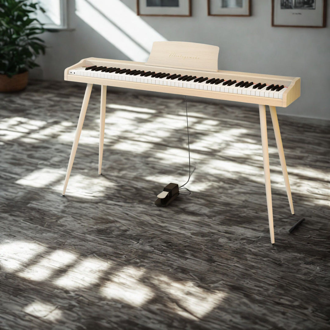 Mielczewski digitalpiano con patas de metal, beige