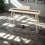 Mielczewski digitalpiano con patas de metal, beige