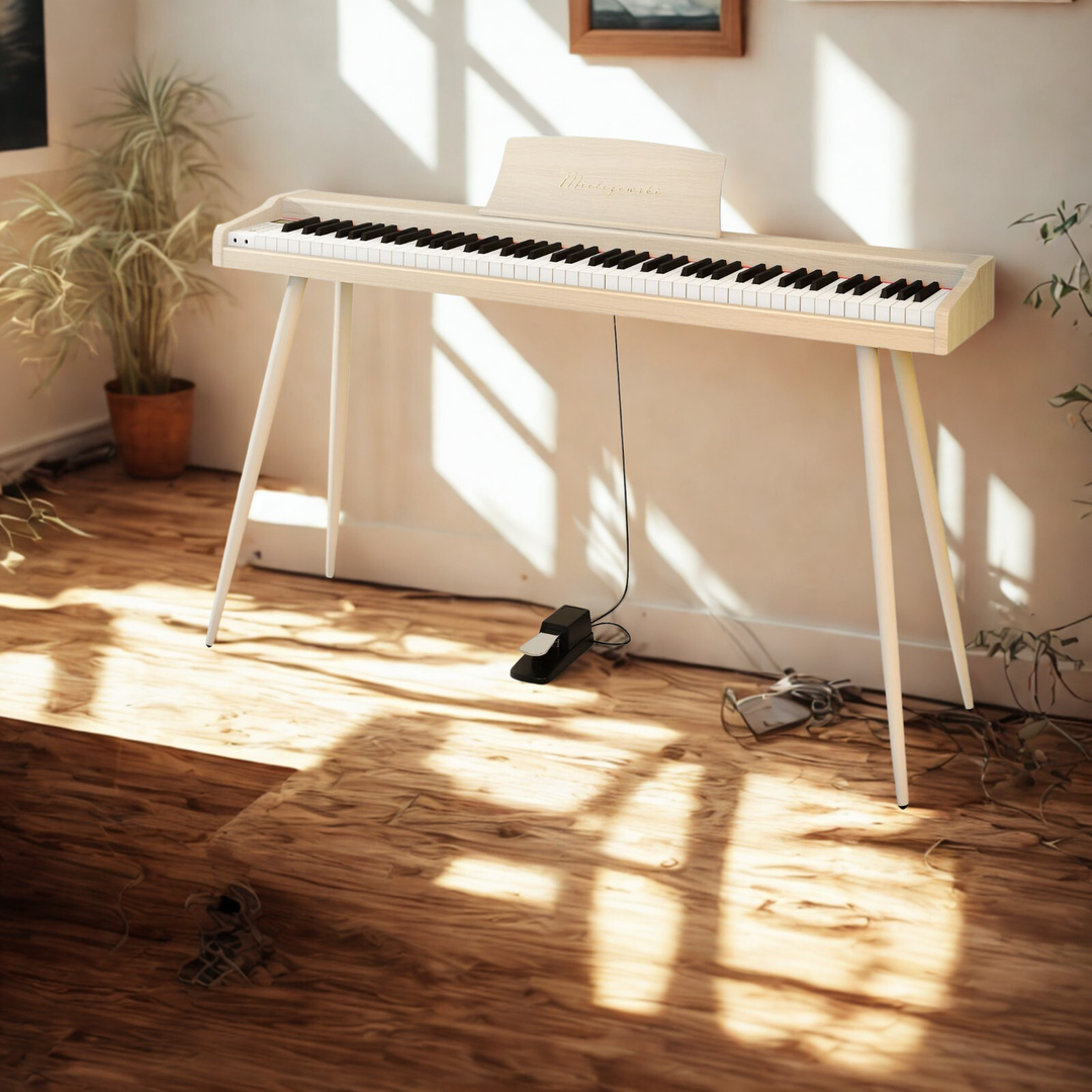 Mielczewski digitalpiano con patas de metal, beige