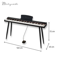 Mielczewski Canzonetta digitalpiano con patas, negro