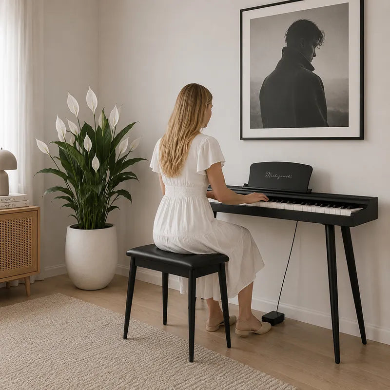 Mielczewski Canzonetta digitalpiano con patas, negro
