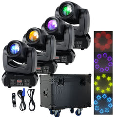 Lucendi BEAM100 moving head, set de 4 uds. y case