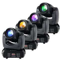 Lucendi BEAM100 moving head, set de 4 uds. y case