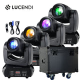 Lucendi BEAM100 moving head, set de 4 uds. y case