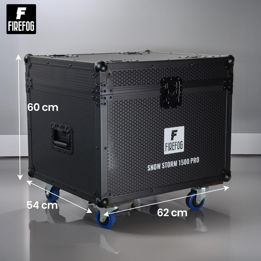 Máquina de nieve Firefog Snow Storm 1500 Pro de 1500 W en flightcase