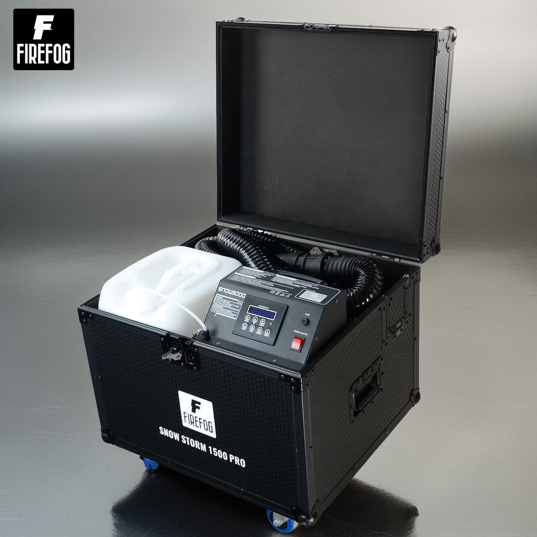 Máquina de nieve Firefog Snow Storm 1500 Pro de 1500 W en flightcase