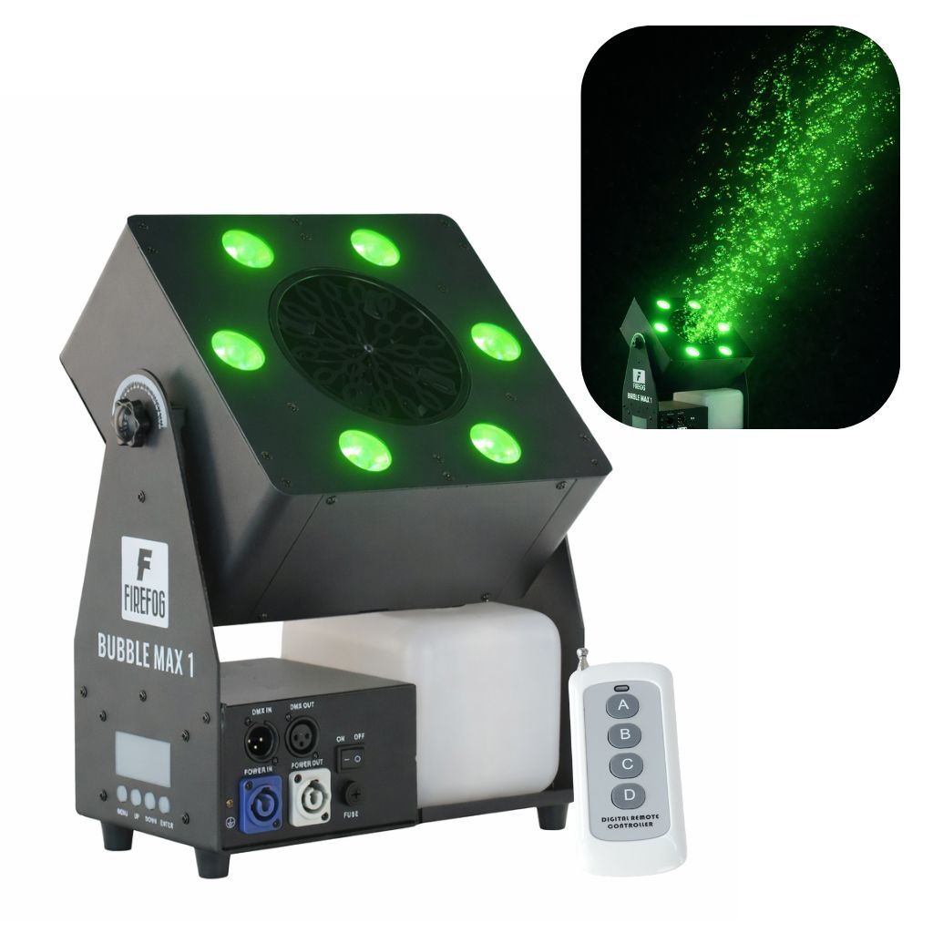 Firefog Bubble Max 1 máquina de burbujas con LED, DMX y mando a distancia