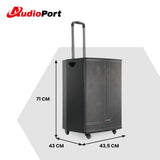 Audioport V15 altavoz activo portátil de 500 W con 2 micrófonos
