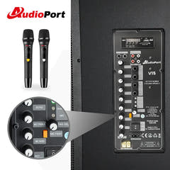 Audioport V15 altavoz activo portátil de 500 W con 2 micrófonos