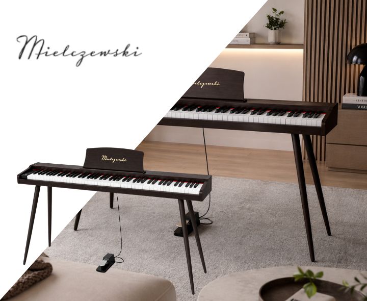 Mielczewski Virelai digitalpiano con patas, marrón oscuro