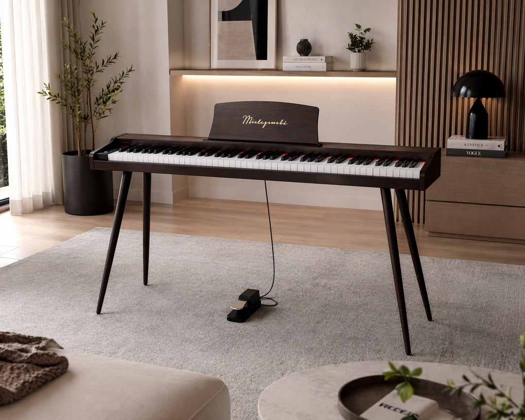 Mielczewski Virelai digitalpiano con patas, marrón oscuro
