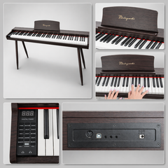 Mielczewski Virelai digitalpiano con patas, marrón oscuro