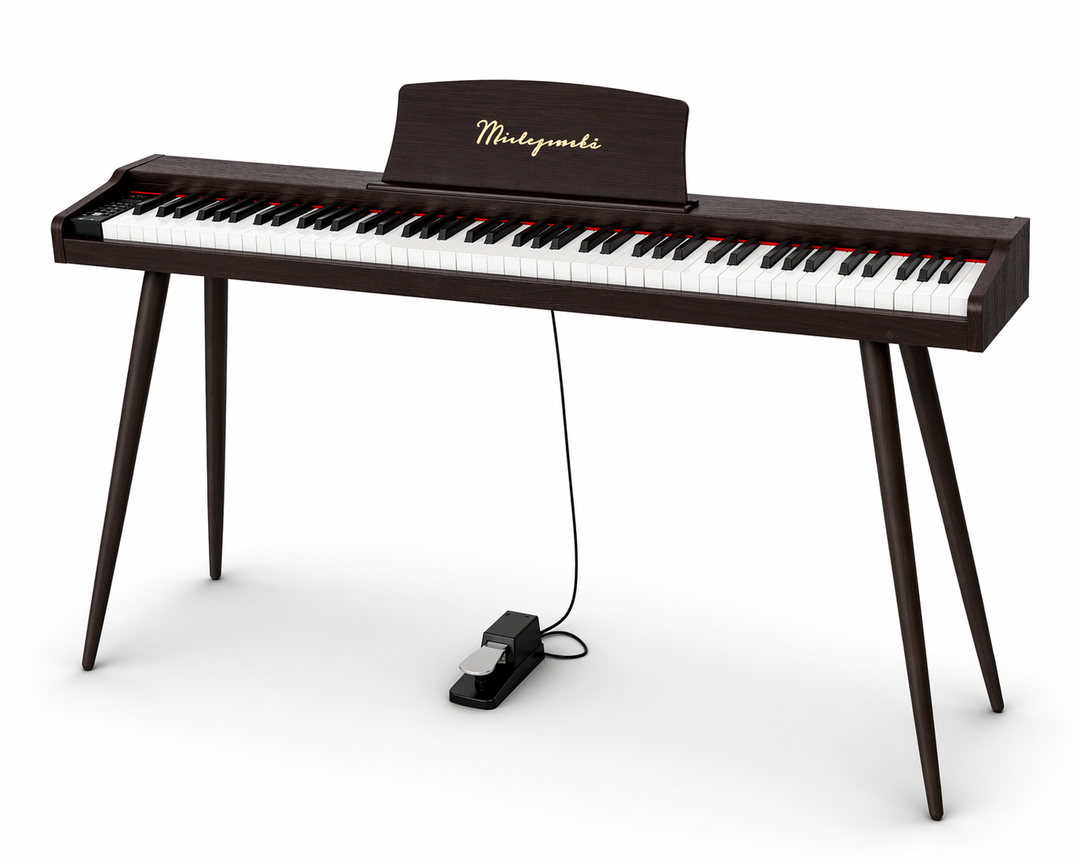 Mielczewski Virelai digitalpiano con patas, marrón oscuro