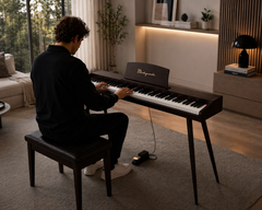 Mielczewski Virelai digitalpiano con patas, marrón oscuro