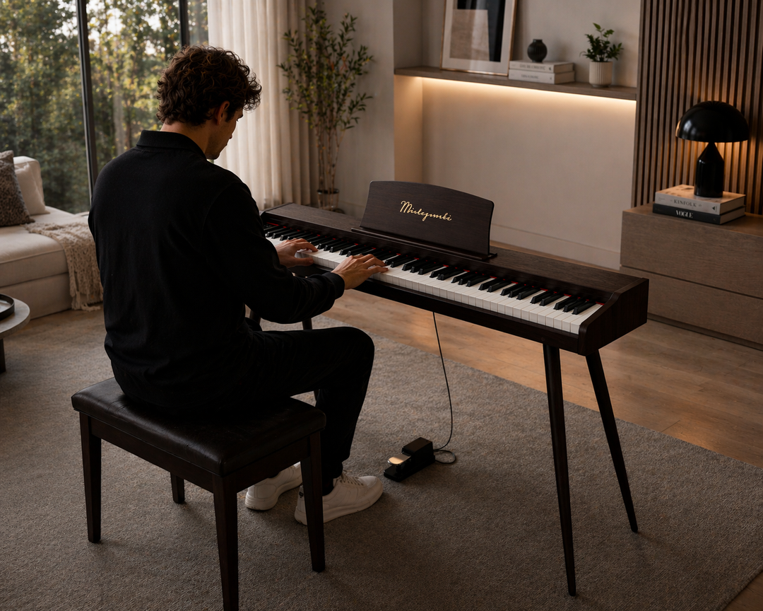 Mielczewski Virelai digitalpiano con patas, marrón oscuro