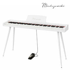 Piano digital Mielczewski Virelai con patas, blanco