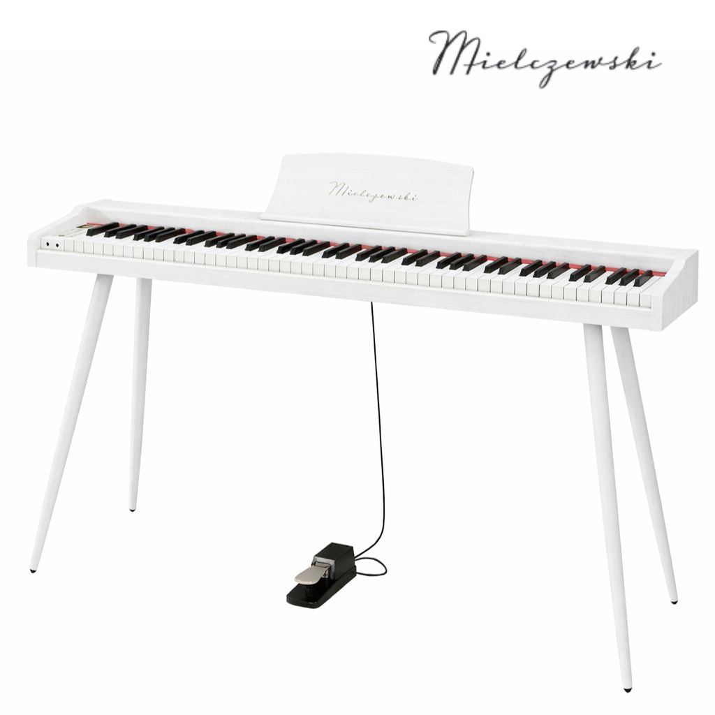 Piano digital Mielczewski Virelai con patas, blanco