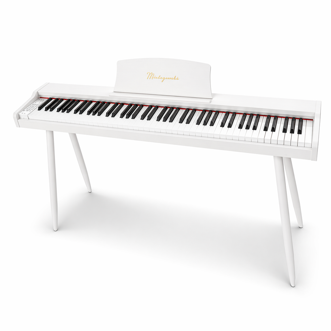 Piano digital Mielczewski Virelai con patas, blanco