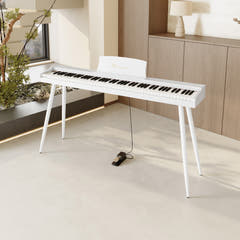 Piano digital Mielczewski Virelai con patas, blanco