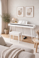 Piano digital Mielczewski Virelai con patas, blanco