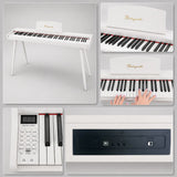 Piano digital Mielczewski Virelai con patas, blanco