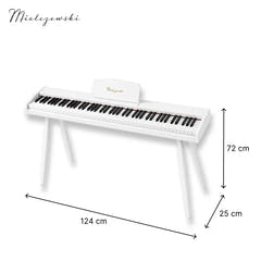 Mielczewski Canzonetta digitalpiano con patas, blanco